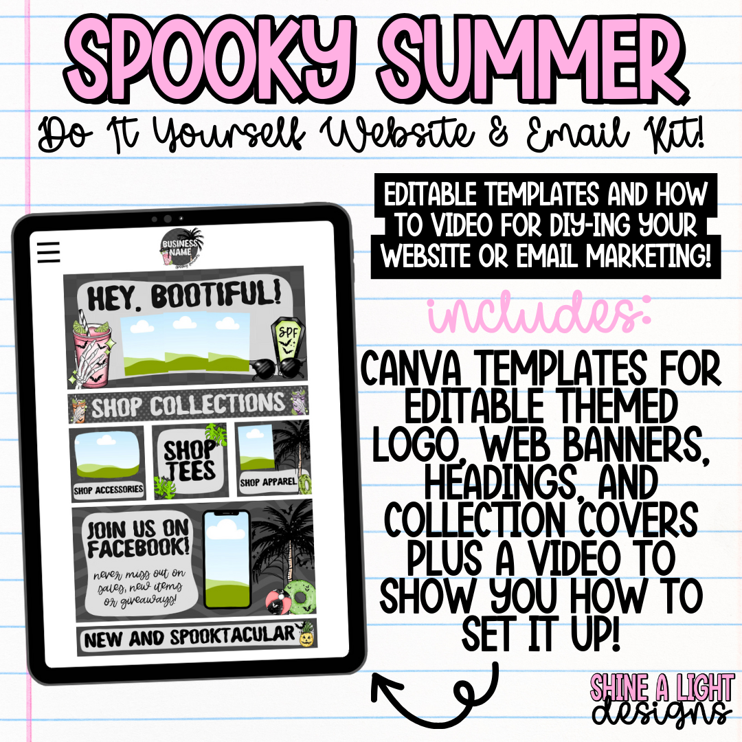 Spooky Summer Customizable DIY Website + Email Kit