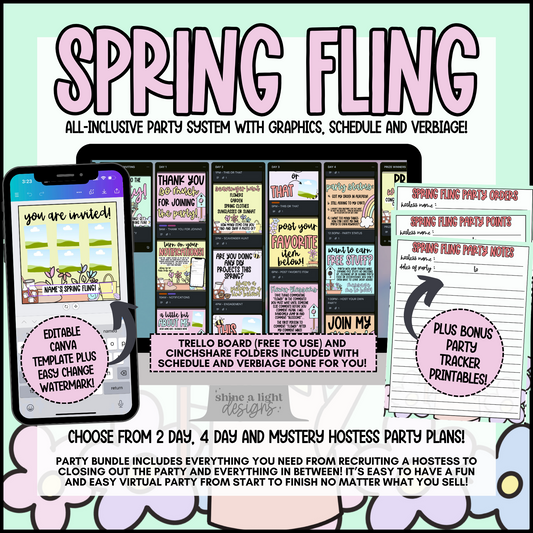 Spring Fling Easy Peasy Virtual Party System (2024)