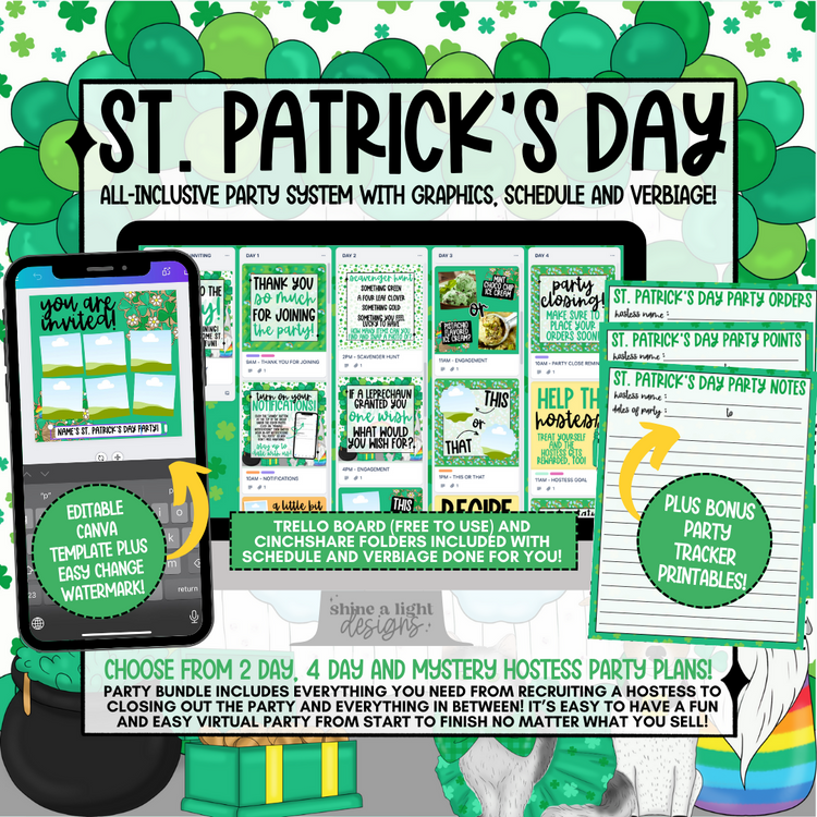 St. Patrick's Day Easy Peasy Virtual Party System (2024)