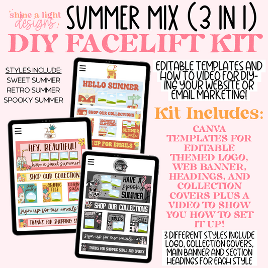 Summer Mix (3 Fun Summer Styles in 1) DIY Website + Email Kit