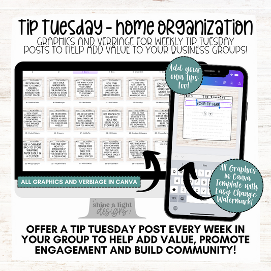 Tip Tuesday - Home Organization Engagement Bundle