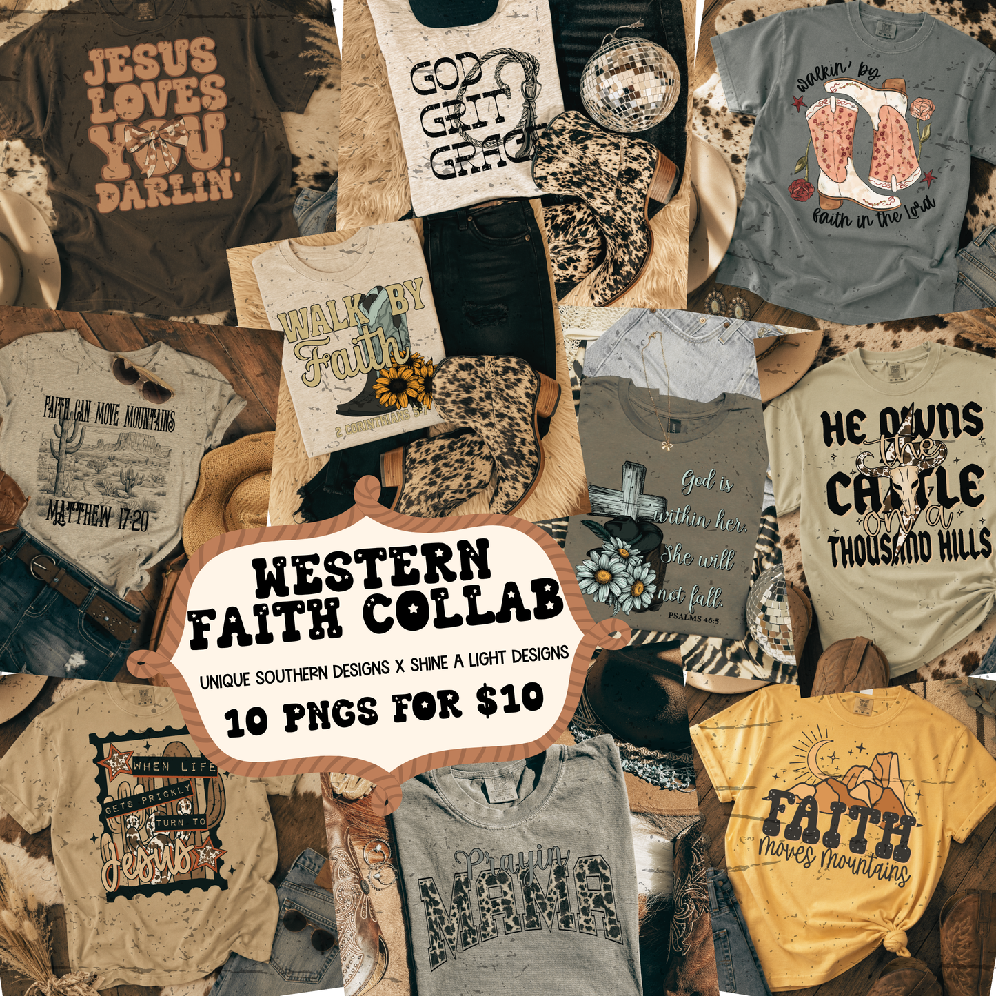 Western Faith Collab | Unique Southern Designs + Shine A Light Designs