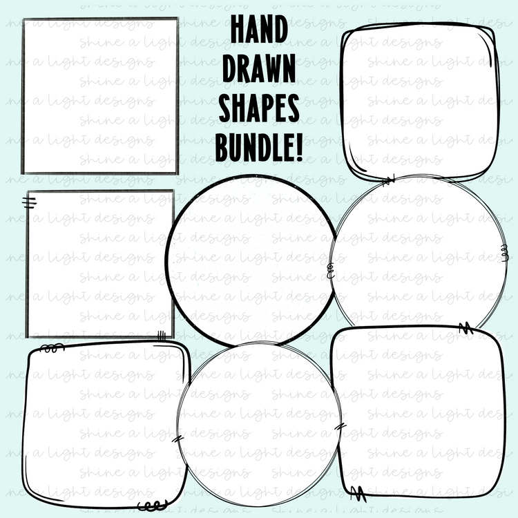 Bundle of Hand Drawn Shapes