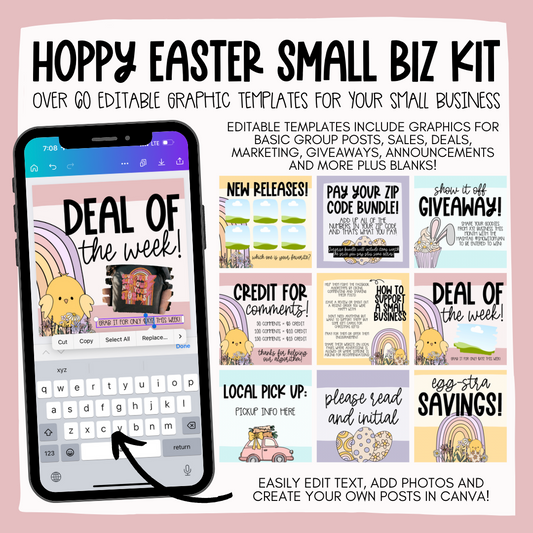 Canva-Editable Easter Small Biz Kit