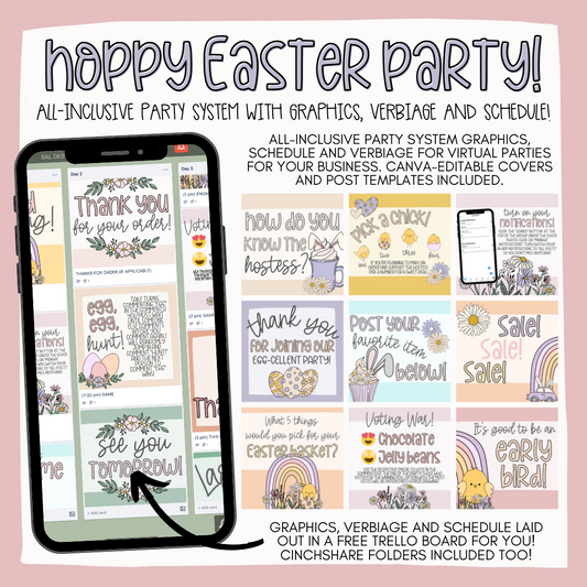 Hoppy Easter 2023 Easy Peasy All-Inclusive Party System *Includes Faith add-ons