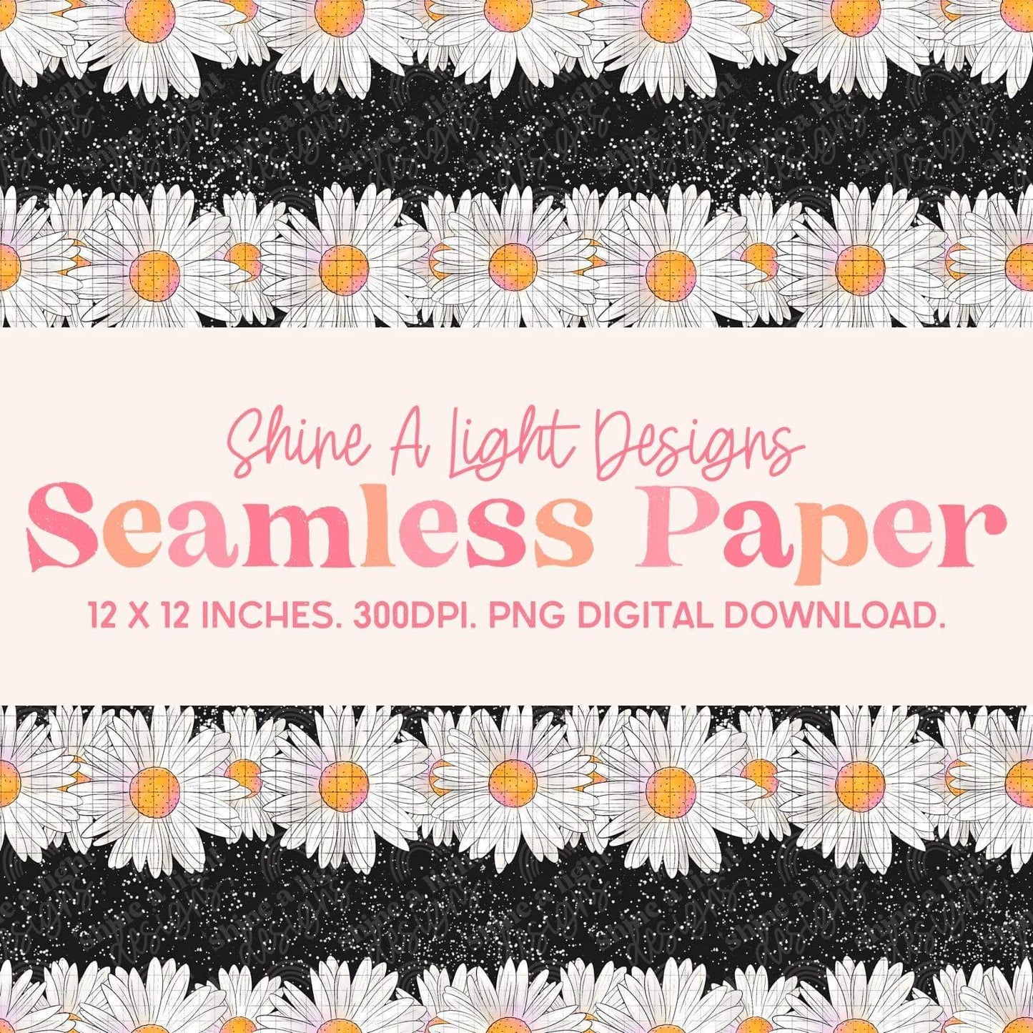 Seamless File Floral Stripes Digital Download