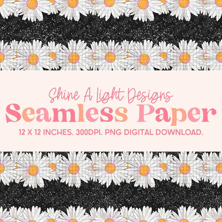 Seamless File Floral Stripes Digital Download