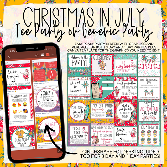 Christmas In July Easy Peasy Tee Party & Generic Party System