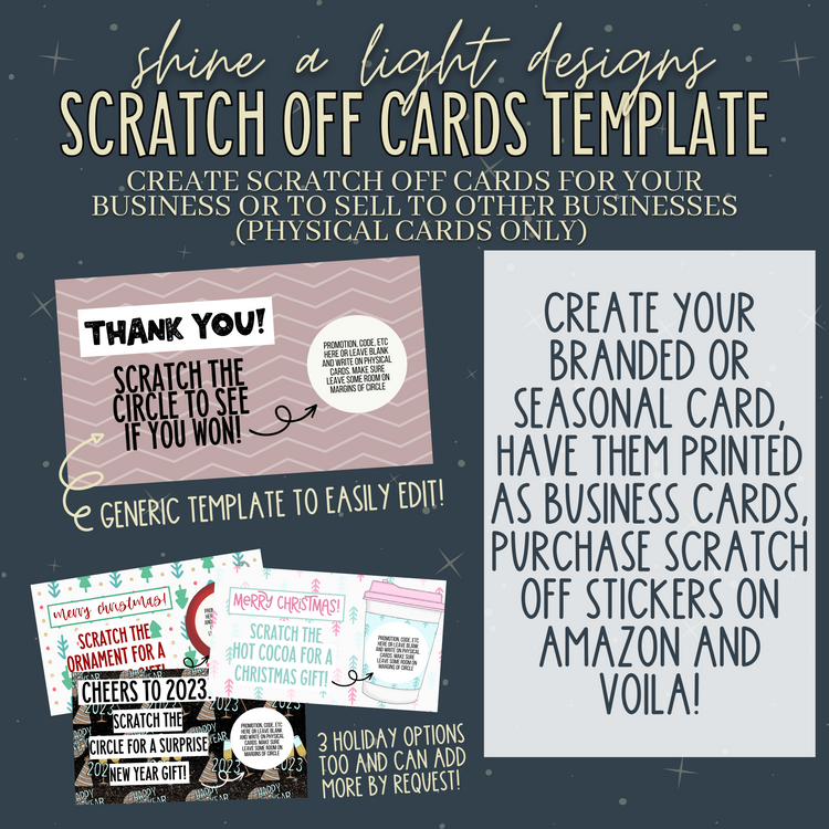 DIY Scratch Off Card Canva Template