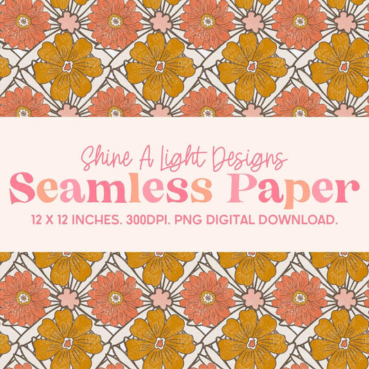 Seamless File Retro Floral Digital