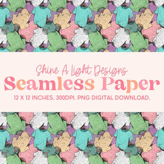 Seamless File Colorful Tees Digital Download