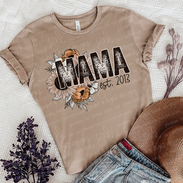 Custom Est. Date Floral Mama/Other Title DIGITAL FILE ONLY