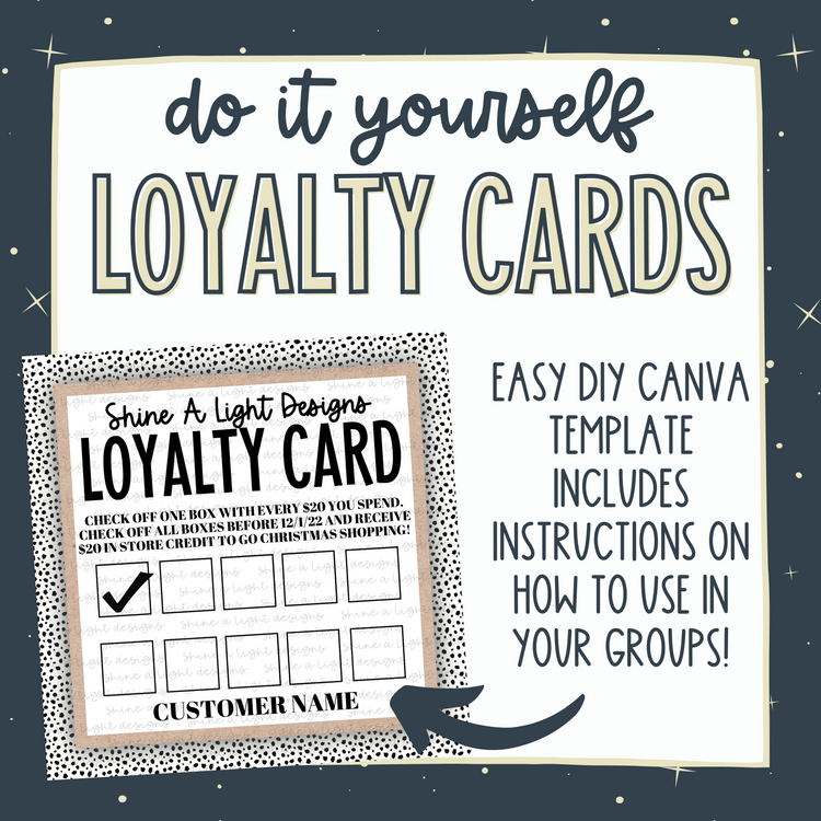 DIY Loyalty Cards + Instructions Canva Template