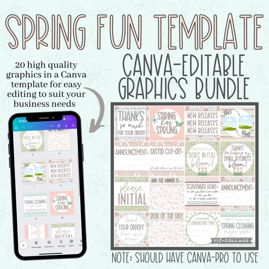 Canva-Editable Spring Themed Graphics