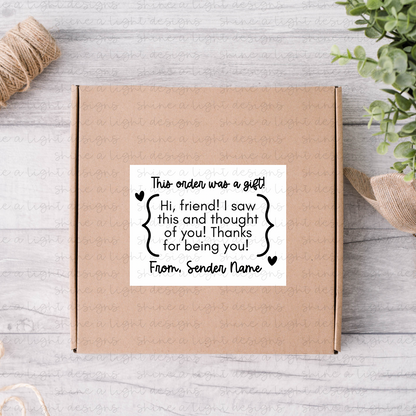 Customizable Gift Notes for Thermal Printers - Canva Template