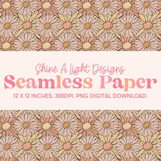 Seamless File Boho Flowers Digital