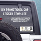 DIY Promotional QR Car Sticker Canva Template