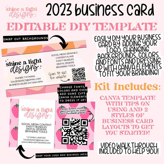 2023 DIY Business Card Canva Template