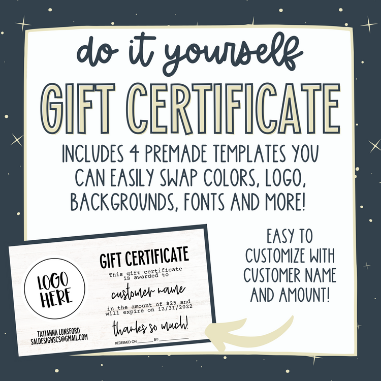 Christmas Holiday Gift Certificate Template in Adobe Photoshop