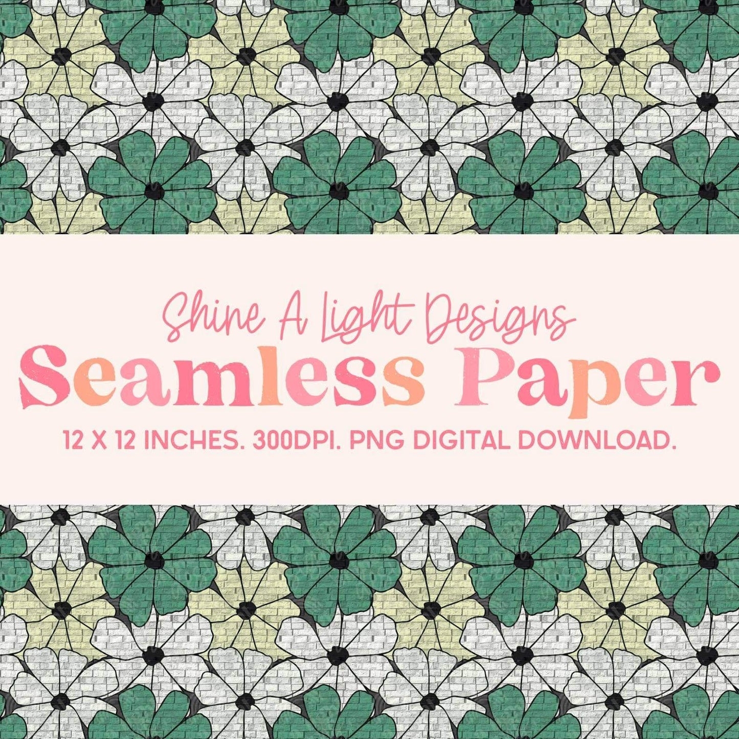 Seamless File St. Patrick’s Floral Digital Download