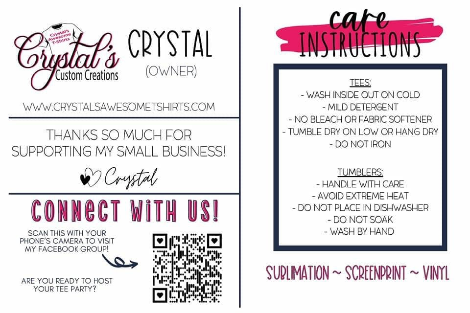 DIY Thank You/Care Info Postcard Canva Template