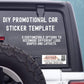 DIY Promotional QR Car Sticker Canva Template