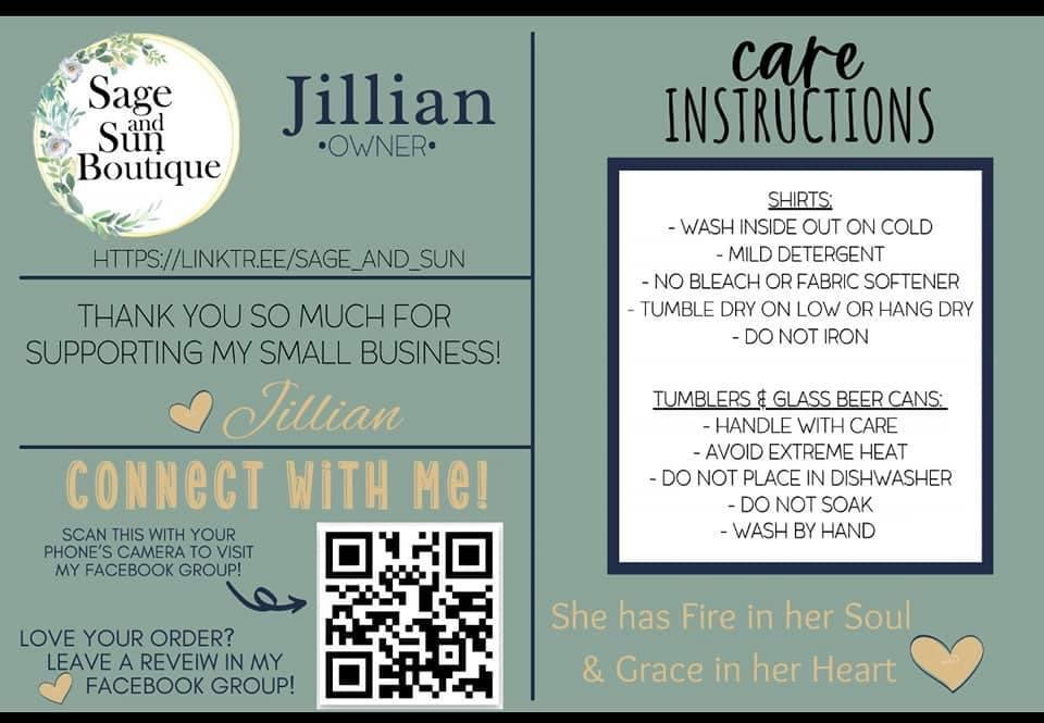 DIY Thank You/Care Info Postcard Canva Template