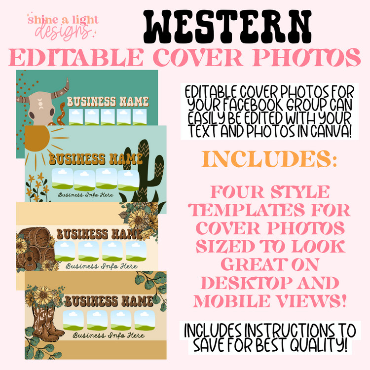 Western Cover Photos (4 Styles)